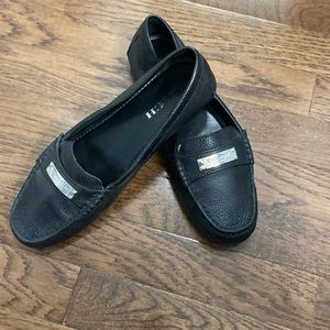 Coach black driving loafers
